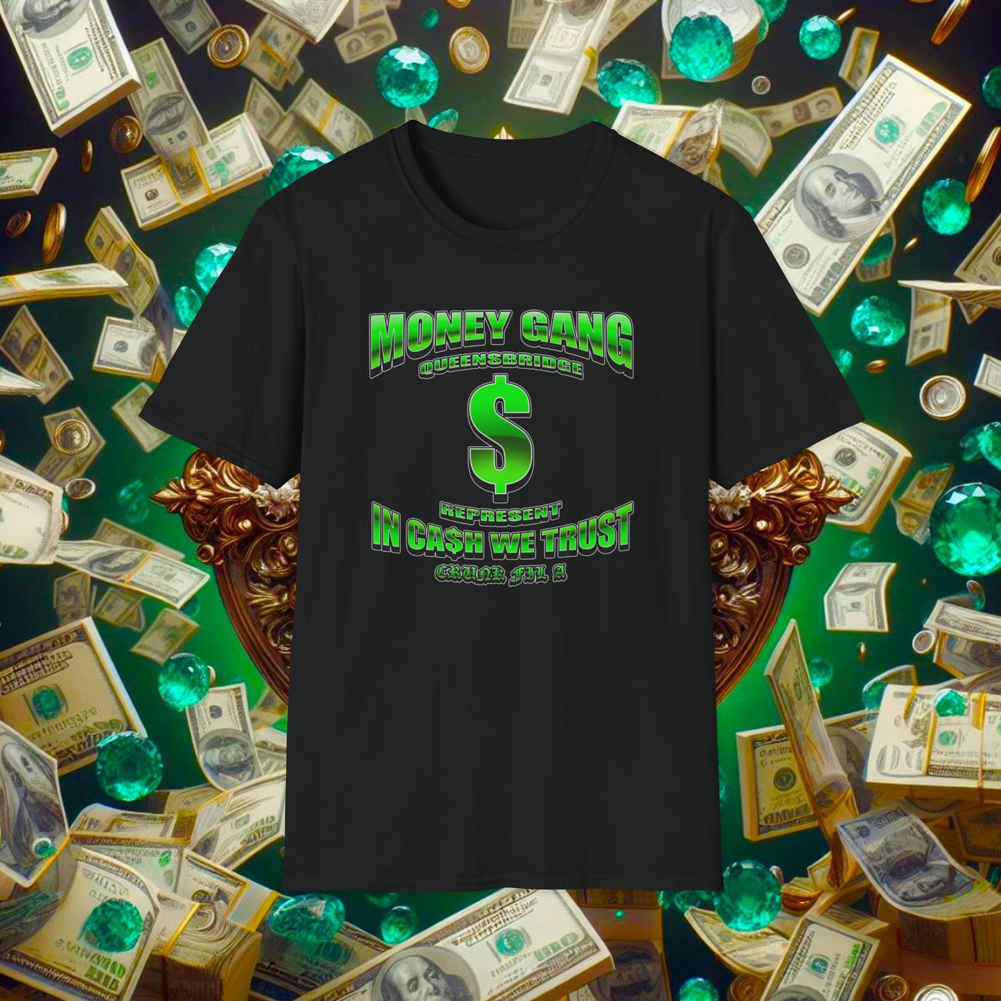 Money Gang "In Ca$h We Trust" T-Shirt (Green)