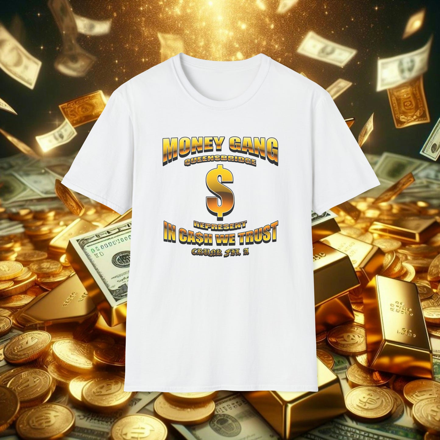 Money Gang "In Ca$h We Trust" T-Shirt (Gold)