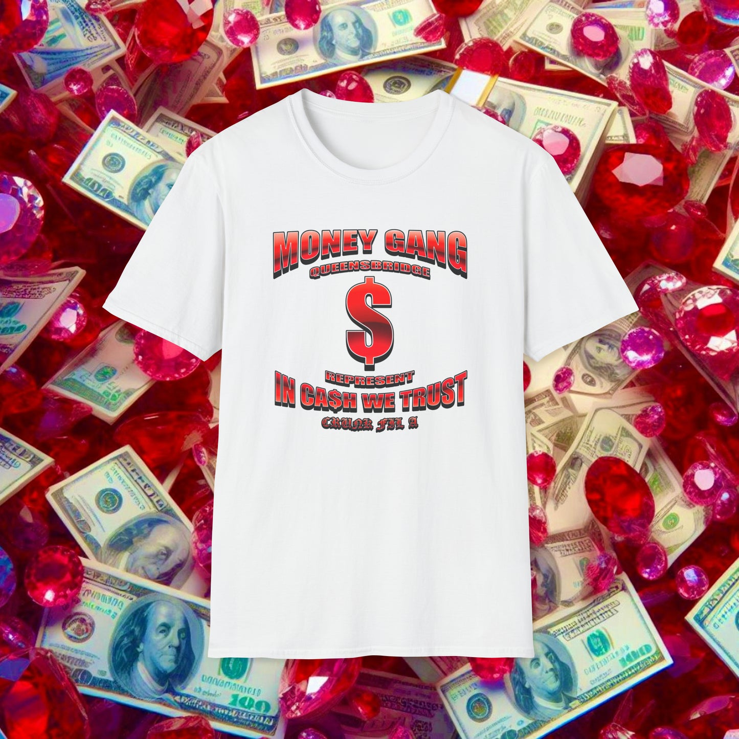 Money Gang "In Ca$h We Trust" T-Shirt (Red)